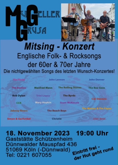 Plakat Schützenheim Nov. 23